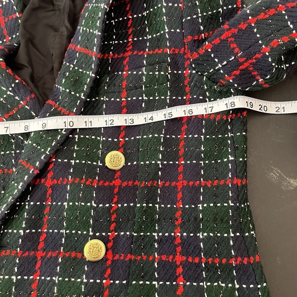 Zara Plaid Blazer in Red and Black - Picture 6 of 10